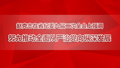 趙克志:努力推動全面從嚴治黨向縱深發展